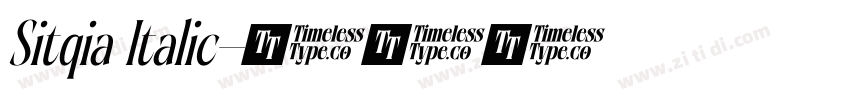 Sitqia Italic字体转换